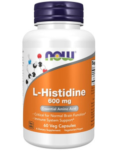 L-Histidine, 600mg - 60 vcaps | NOW Foods