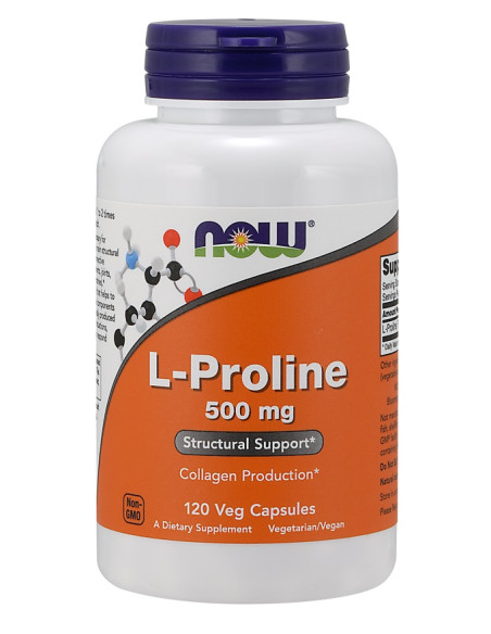 L-Proline, 500mg - 120 vcaps | NOW Foods