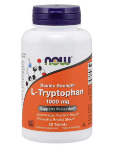 L-Tryptophan, 1000mg Double Strength - 60 tabs | NOW Foods
