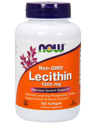 Lecithin, 1200mg Non-GMO - 100 softgels | NOW...