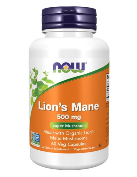 Lion's Mane, 500mg - 60 vcaps | NOW Foods