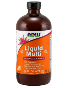 Liquid Multi, Tropical Orange (Iron Free) - 473 ml. | NOW...