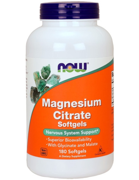 Magnesium Citrate Softgels - 180 softgels | NOW Foods