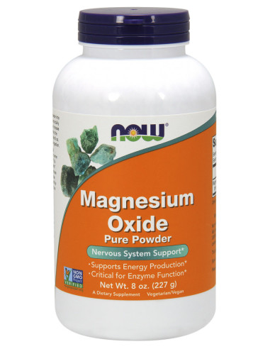Magnesium Oxide, Pure Powder - 227g  | NOW Foods