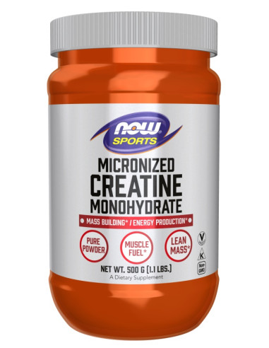 Micronized Creatine Monohydrate - 500g | NOW Foods