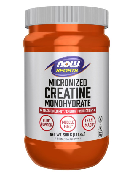 Micronized Creatine Monohydrate - 500g | NOW Foods