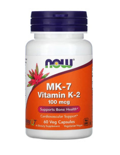 MK-7 Vitamin K-2, 100mcg - 60 vcaps | NOW Foods