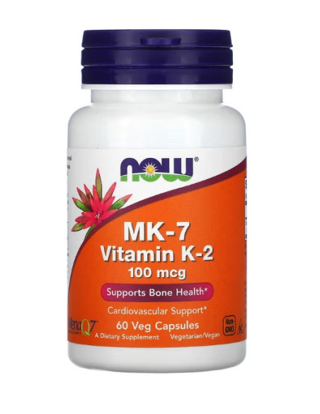MK-7 Vitamin K-2, 100mcg - 60 vcaps | NOW Foods