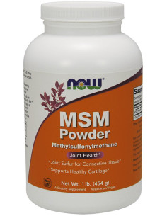 MSM Methylsulphonylmethane, Powder - 454g | NOW Foods
