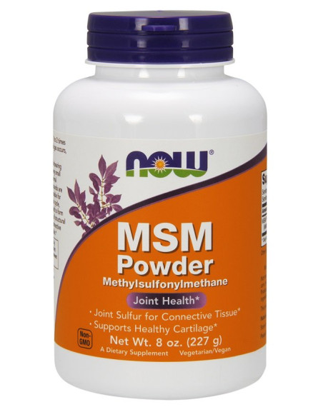 MSM Methylsulphonylmethane, Powder - 227g | NOW Foods