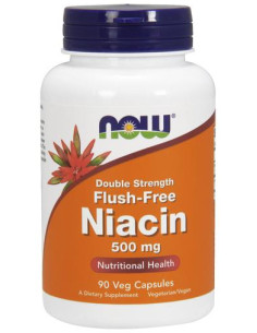Niacin Flush-Free, 500mg (Double Strength) - 90 vcaps |...