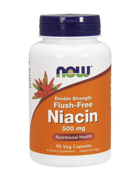 Niacin Flush-Free, 500mg (Double Strength) - 90 vcaps | NOW Foods