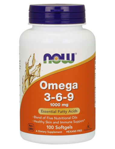 Omega 3-6-9, 1000mg - 100 softgels | NOW Foods