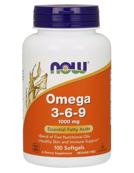 Omega 3-6-9, 1000mg - 100 softgels | NOW Foods