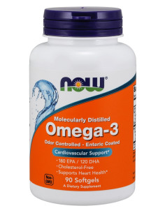 Omega-3 Enteric Coated - 90 softgels | NOW Foods