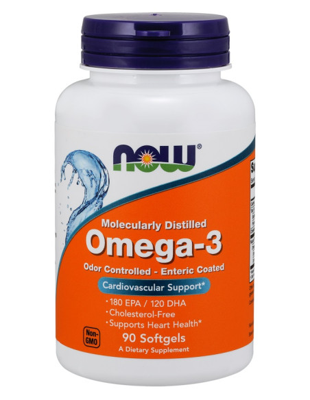 Omega-3 Enteric Coated - 90 softgels | NOW Foods