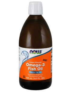 Omega-3 Fish Oil Liquid, Lemon - 500 ml. | NOW Foods
