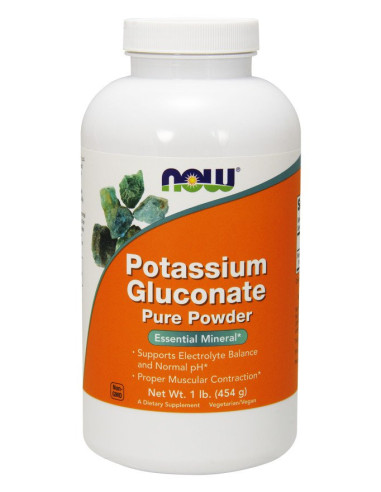 Potassium Gluconate, Pure Powder - 454g | NOW...