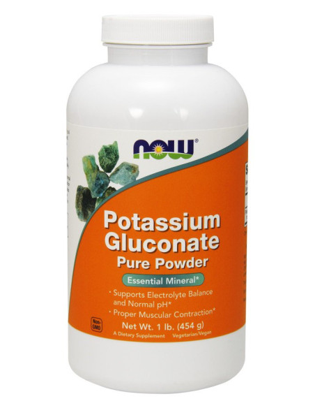 Potassium Gluconate, Pure Powder - 454g | NOW Foods