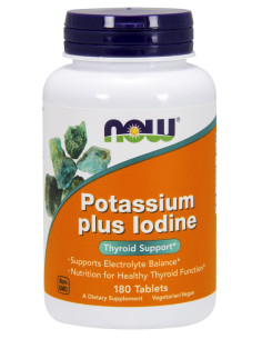 Potassium plus Iodine - 180 tabs | NOW Foods