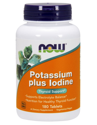 Potassium plus Iodine - 180 tabs | NOW Foods