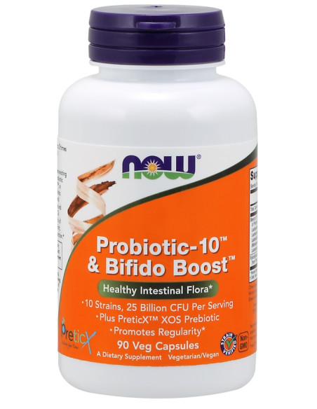 Probiotic-10 & Bifido Boost - 90 vcaps | NOW Foods
