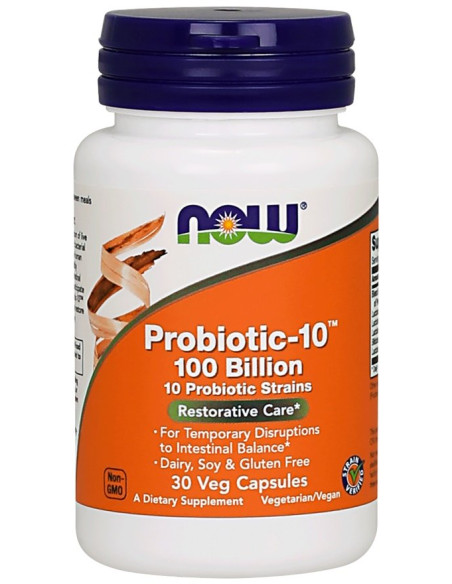 Probiotic-10, 100 Billion - 30 vcaps | NOW Foods