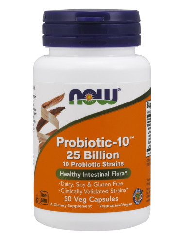 Probiotic-10, 25 Billion - 50 vcaps | NOW Foods