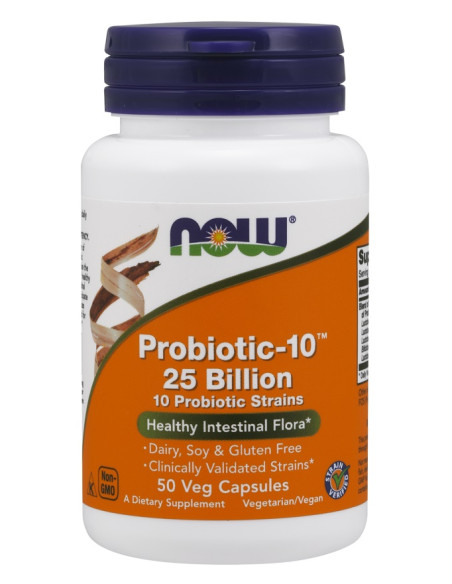 Probiotic-10, 25 Billion - 50 vcaps | NOW Foods