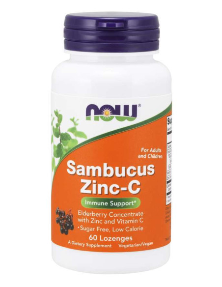 Sambucus Zinc-C - 60 lozenges  | NOW Foods