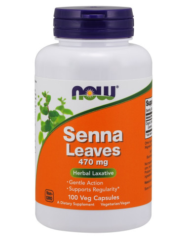 Senna Leaves, 470mg - 100 vcaps | NOW Foods