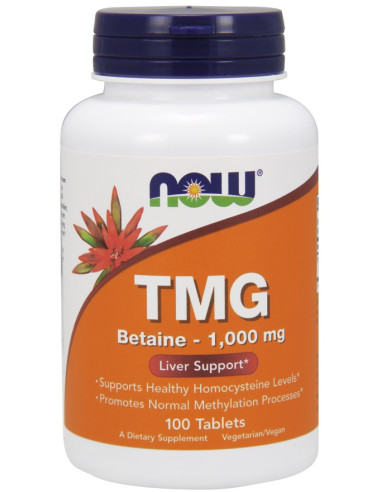 TMG (Trimethylglycine), 1000mg - 100 tabs | NOW...
