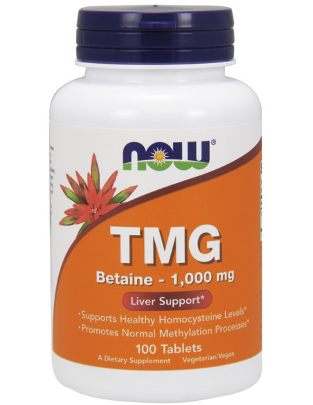 TMG (Trimethylglycine), 1000mg - 100 tabs | NOW Foods
