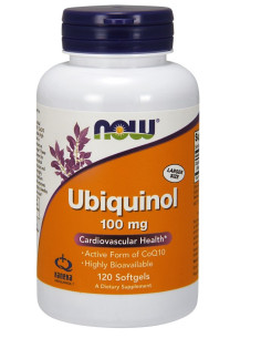 Ubiquinol, 100mg - 120 softgels | NOW Foods