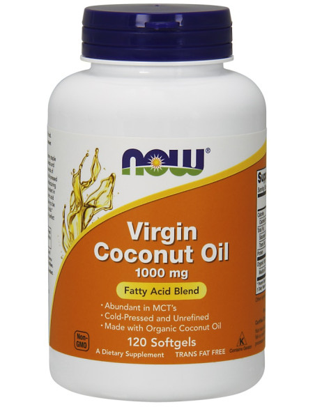 Virgin Coconut Oil, 1000mg - 120 softgels | NOW Foods
