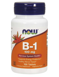 Vitamin B-1 Thiamine, 100mg - 100 tabs | NOW Foods