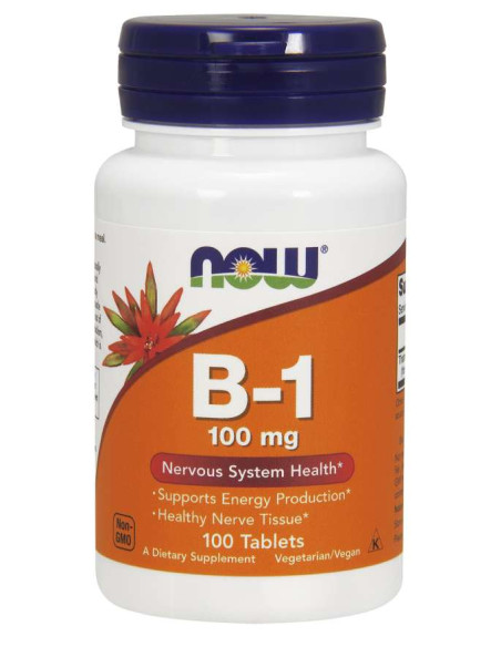 Vitamin B-1 Thiamine, 100mg - 100 tabs | NOW Foods