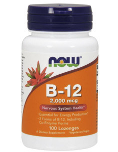 Vitamin B-12, 2000mcg - 100 lozenges | NOW Foods