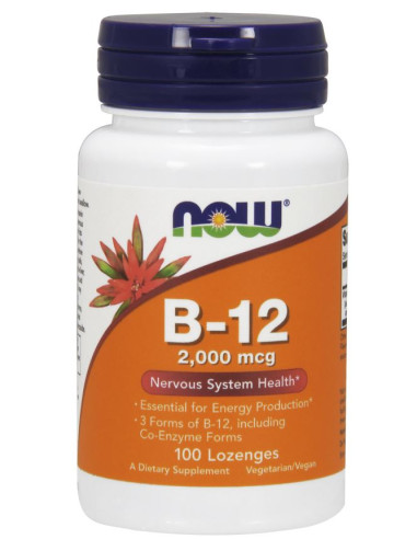 Vitamin B-12, 2000mcg - 100 lozenges | NOW Foods