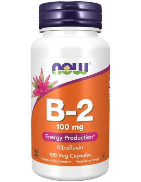 Vitamin B-2 Riboflavin, 100mg - 100 vcaps | NOW Foods
