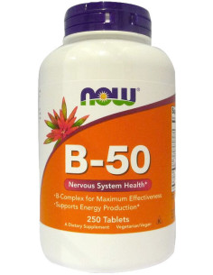 Vitamin B-50 - 250 tablets | NOW Foods
