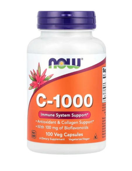 Vitamin C-1000 with 100mg Bioflavonoids - 100 vcaps | NOW Foods