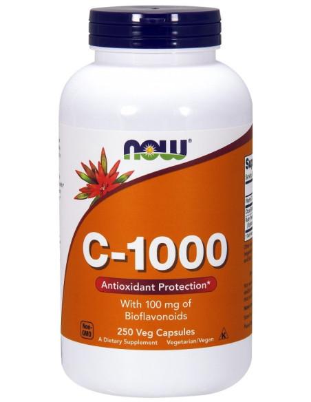 Vitamin C-1000 with 100mg Bioflavonoids - 250 vcaps | NOW Foods