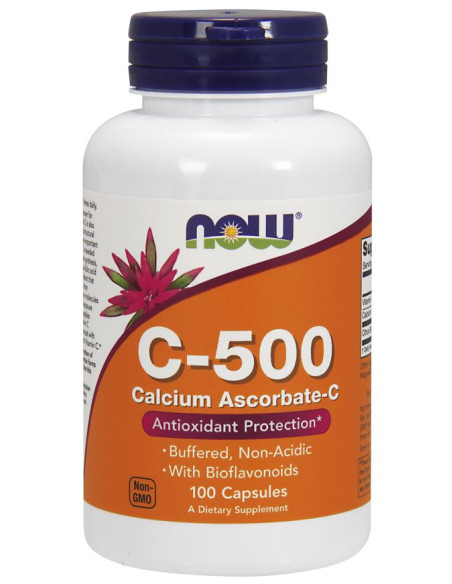 Vitamin C-500 Calcium Ascorbate-C - 100 caps | NOW Foods