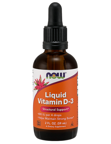 Vitamin D-3 Liquid, 400 IU - 59 ml. | NOW Foods