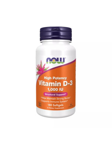 Vitamin D-3, 1000 IU - 180 softgels | NOW Foods