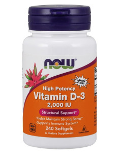 Vitamin D-3, 2000 IU - 240 softgels | NOW Foods