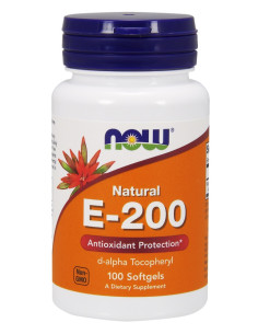 Vitamin E-200, Natural - 100 softgels | NOW Foods