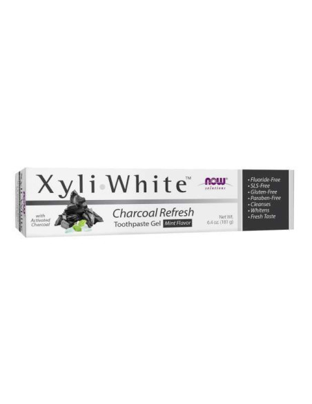XyliWhite, Charcoal Refresh Toothpaste Gel - 181g | NOW Foods