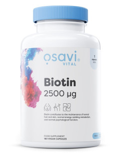 Biotin, 2500mcg - 180 vegan caps | Osavi